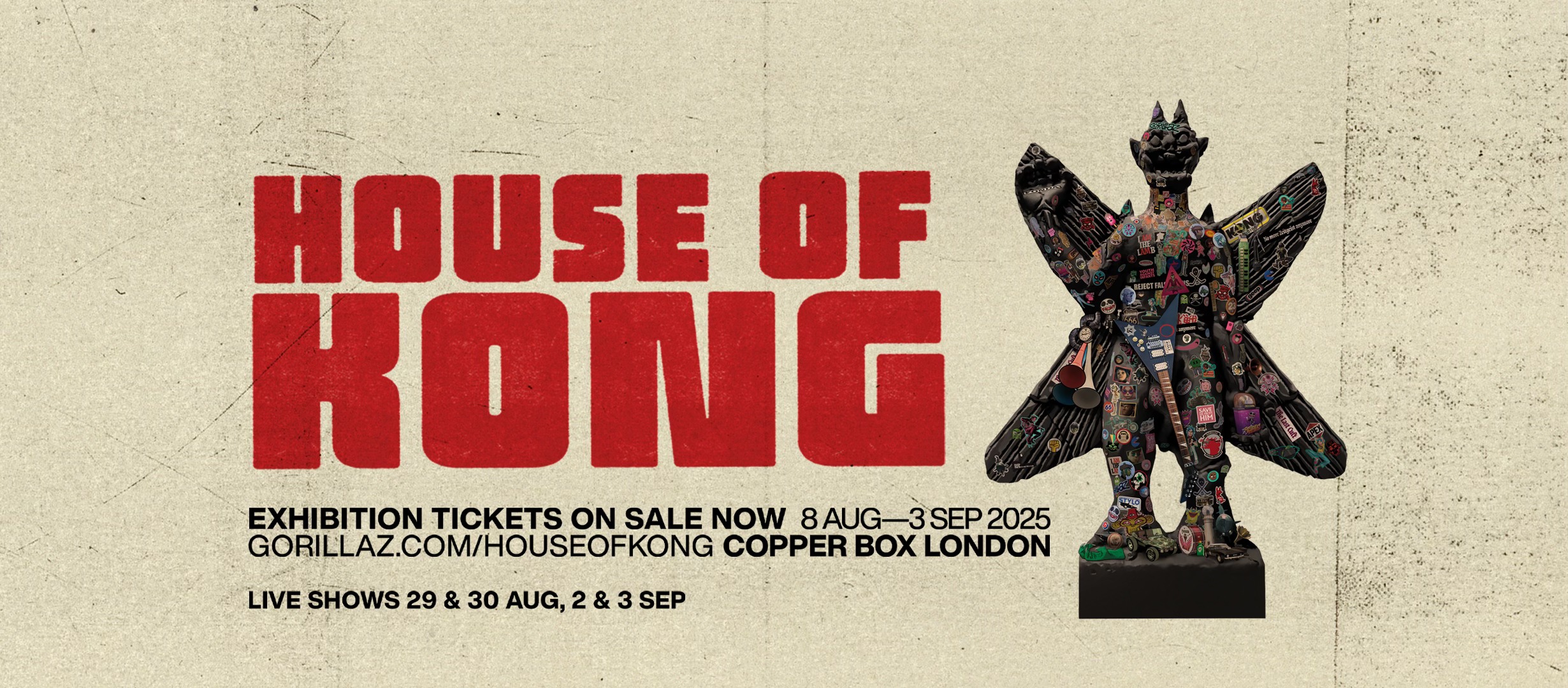 Gorillaz celebra 25 años con una exposición inmersiva “House of Kong” en Londres