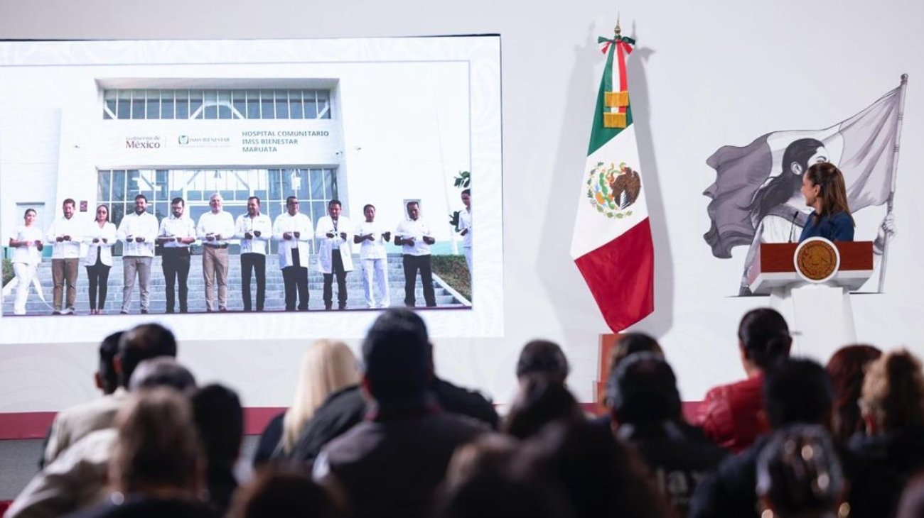 Sheinbaum inaugura hospital comunitario en Michoacán